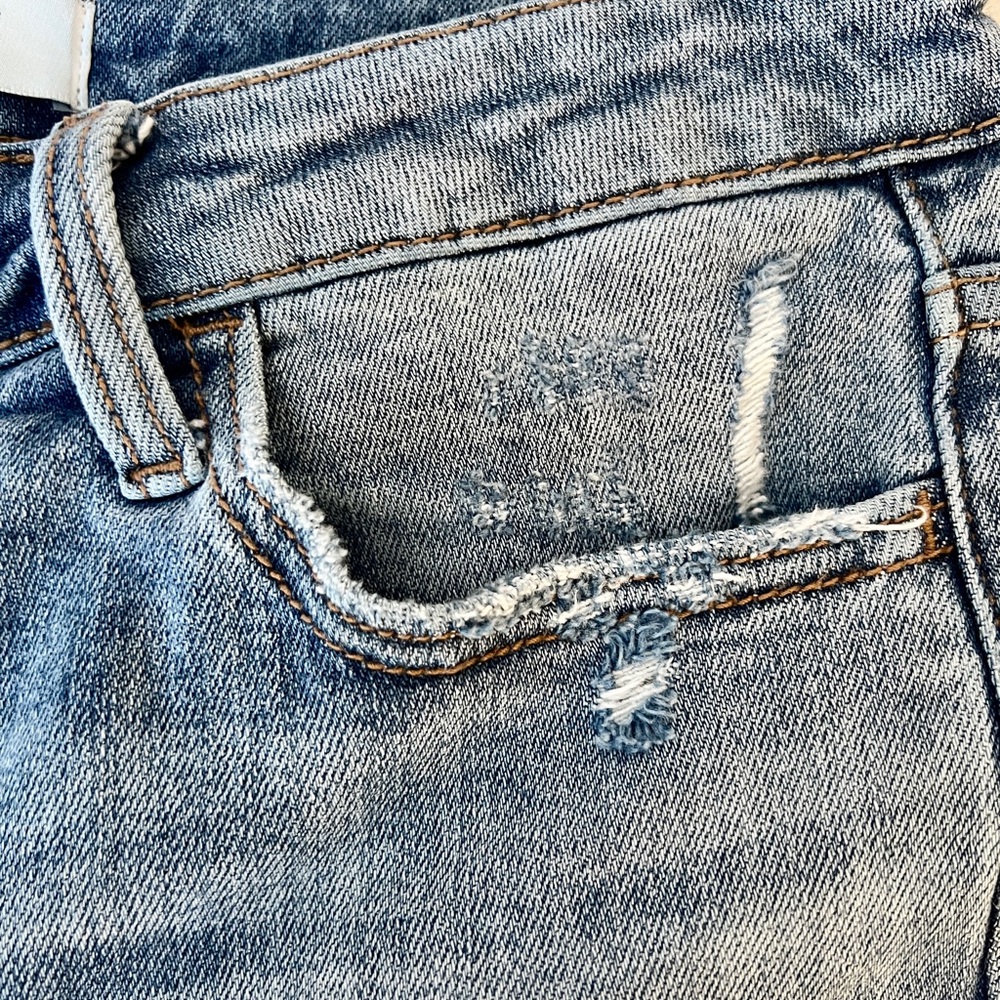 Lovervet Distressed Blue Flare Jeans - Picture 3 of 6